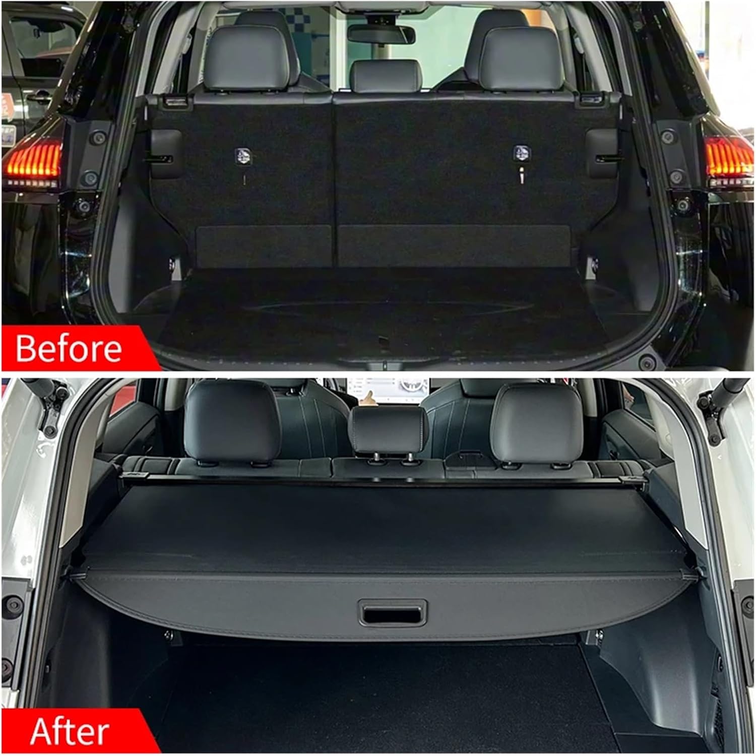 Compatible with Toyota RAV4 XA60 2026 Security Privacy Cover Retractable Trunk Cargo Luggage Sunshade Curtain Car Supplies Cargo Blocks(Canvas)