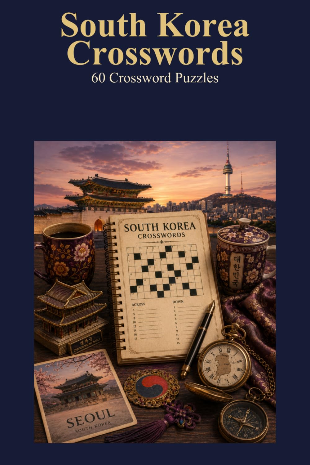 South Korea Crosswords 60 Crossword Puzzles: | 6x9 Inches, 120 Pages | 60 crossword Puzzles | Solutions Included|