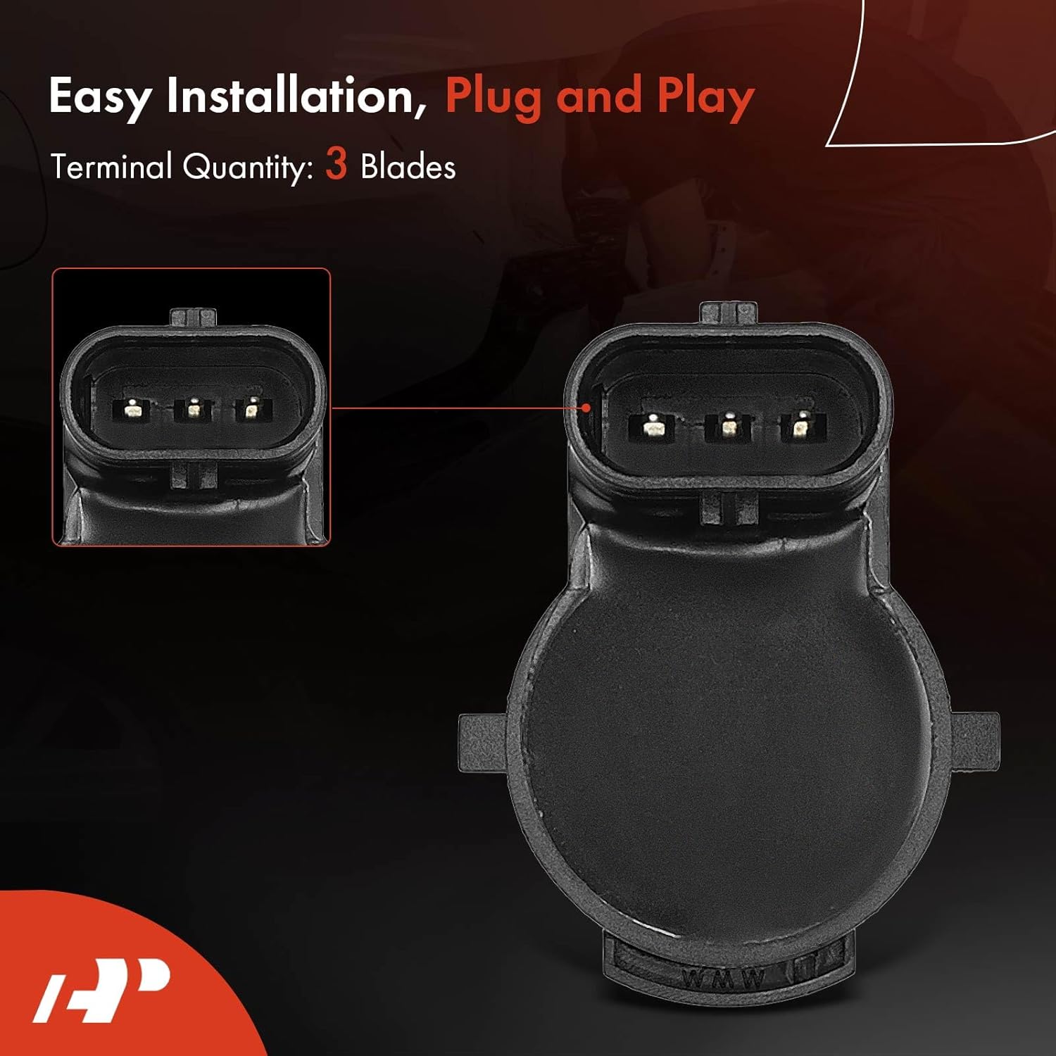 A-Premium 4-PC Front and Rear Reverse Backup Parking Assist Sensor Compatible with Select Jaguar & Land Rover Models - F-Pace 2017-2021, Discovery Sport 2015-2022, Discovery 2017-2022