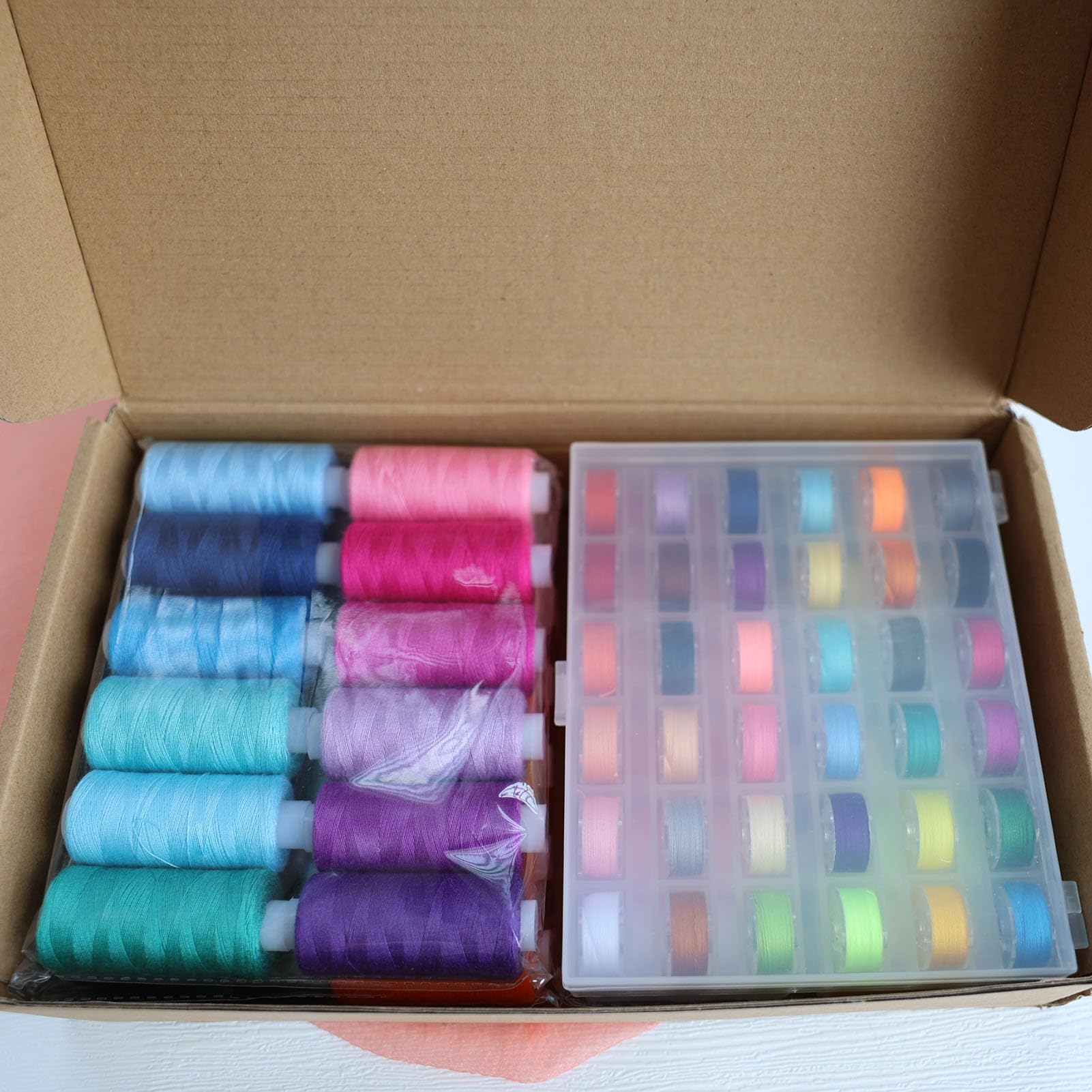 Kit De 72 Bobinas De Hilo De Coser, 36 Colores, 500 Yardas P | Meses