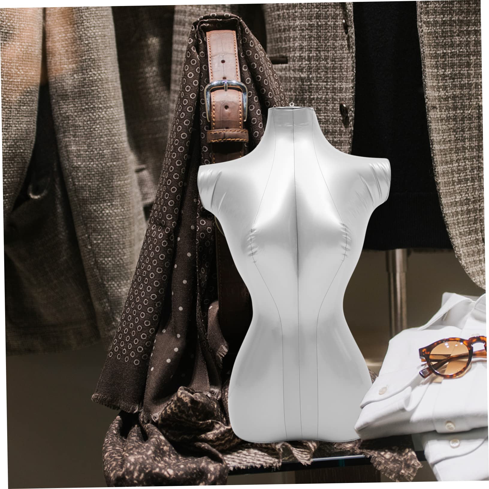 VALICLUD Dress Mannequin Stand Retail Mannequins for Clothing Display Inflatable Female Half Body