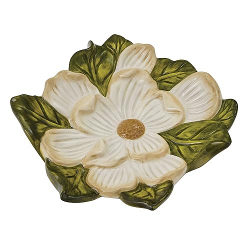 Park Designs Floral Wintertime Spoon Rest 6.5" Dia | Stoneware