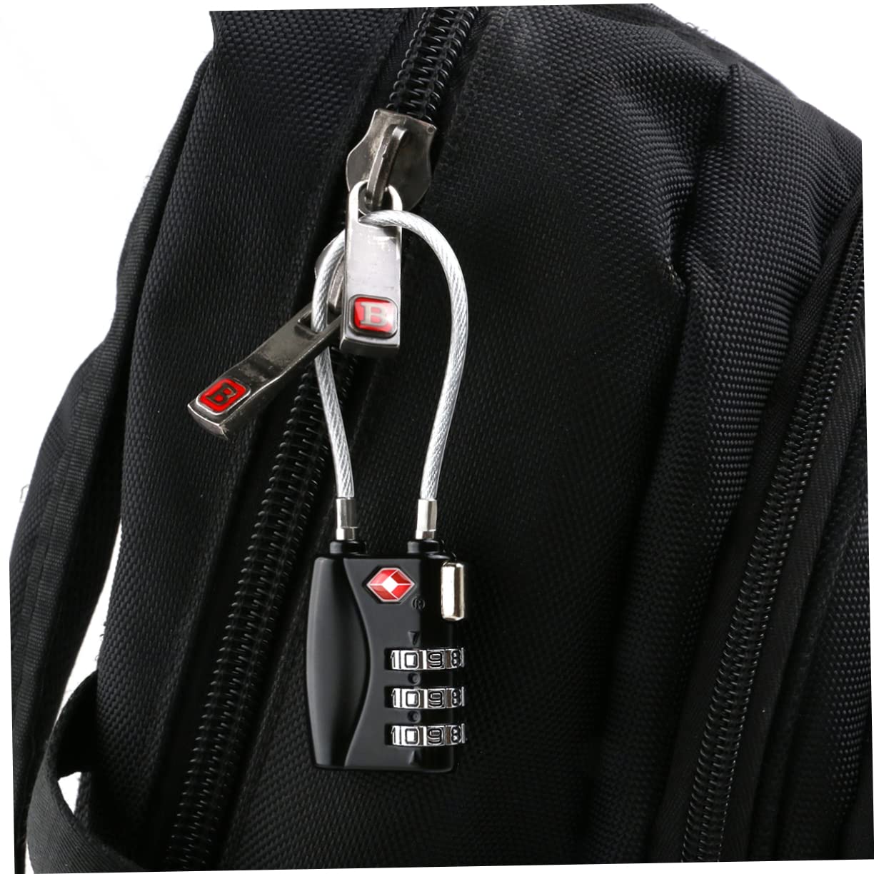 SHINEOFI 6 Stck Teiliges Tsa Zugelassenes Kabel Gepäckschloss Stelliges Zahlenschloss Robuster Kleines Vorhängeschloss für Koffer Rucksack Reisetasche Schwarz Blau