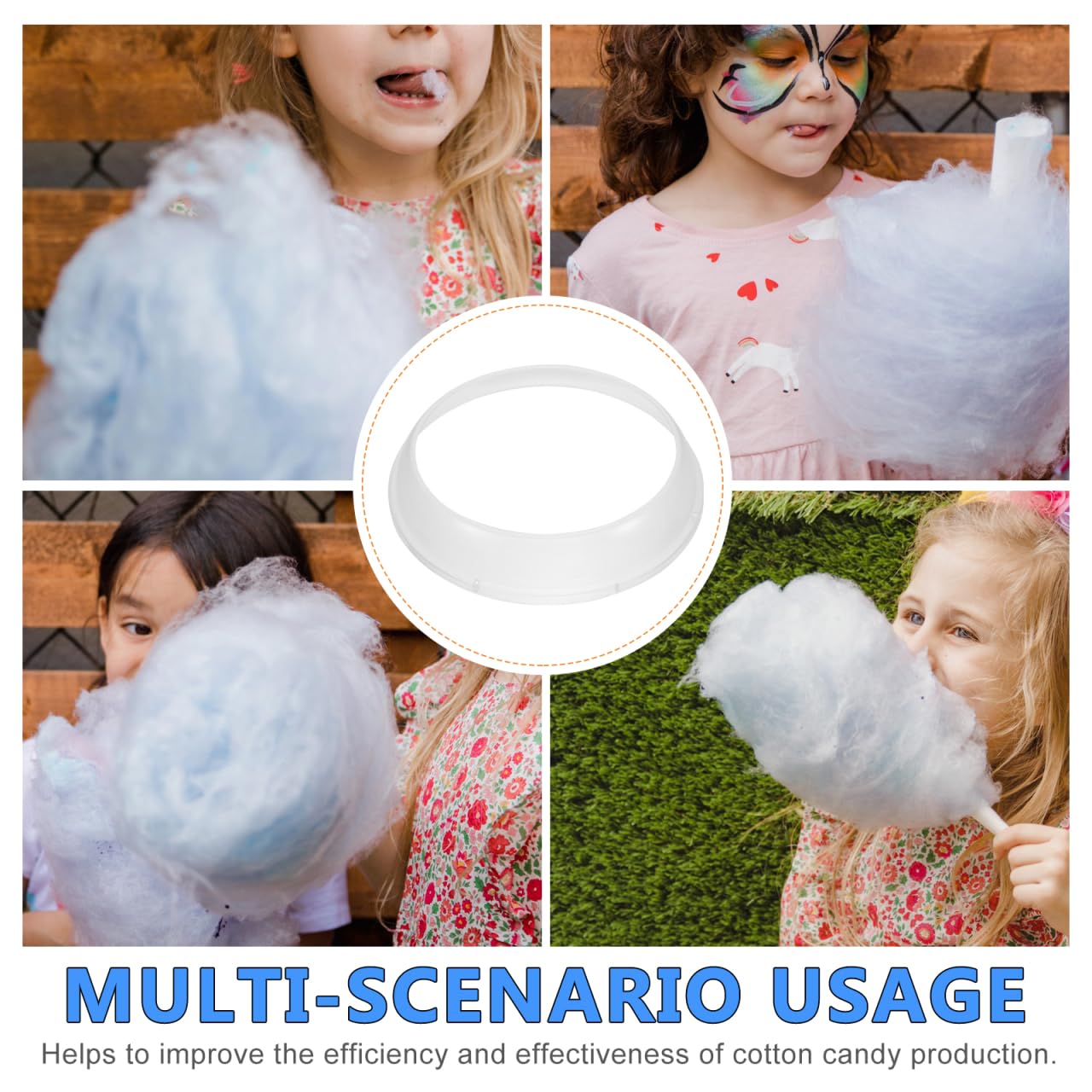 Mobestech Marshmallow Dispenser Cover Cotton Candy Maker Plastic Cover for Indoor Sugar Floss Machine Part Mesh for Cotton Candy Maker 10.03 X 10.03 X 1.57 in Easy Install