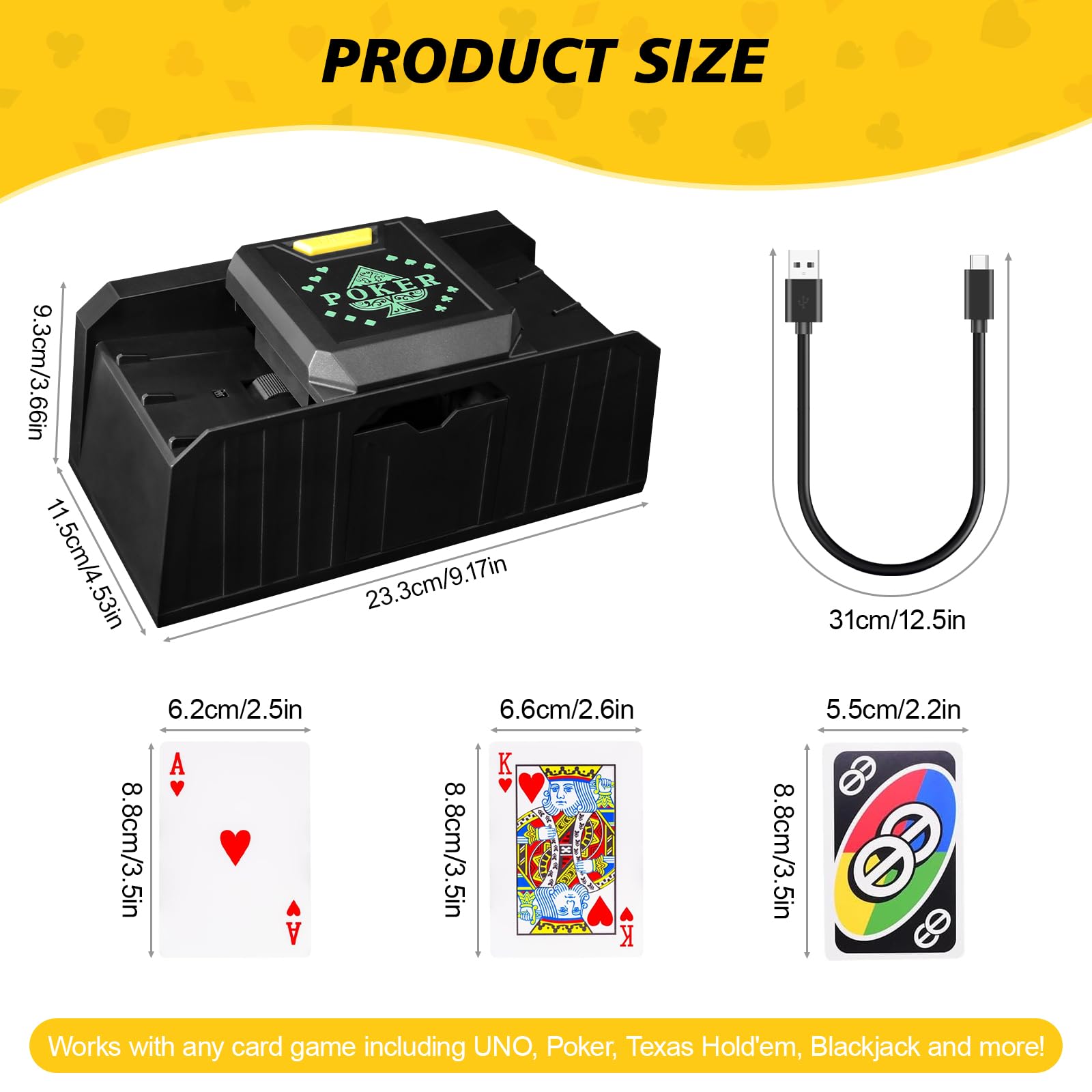 Mischia Carte Elettrico OBLITZON - Automatico Per Poker, Blackjack E Giochi Di Carte - Foto 5