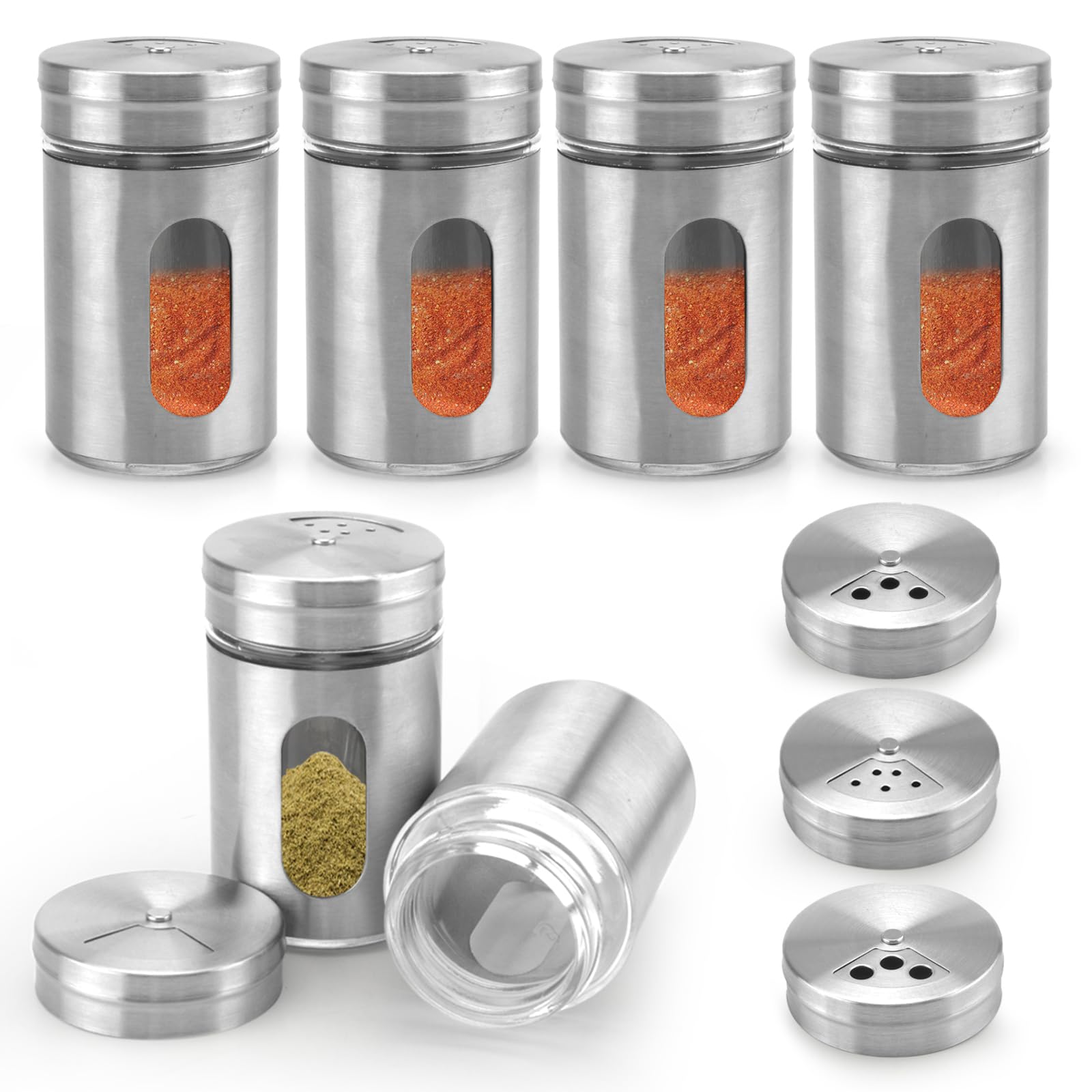 Segarty Gewürzgläser 3er-Set – 118 Ml, Glas Mit Streudeckel & 3 Ausgießlöchern