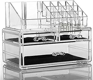 خزانة شفافة من الاكريليك لتنظيم مستحضرات التجميل والمكياج للنساء - مع ضمان الرضا والجودة لمدة عام