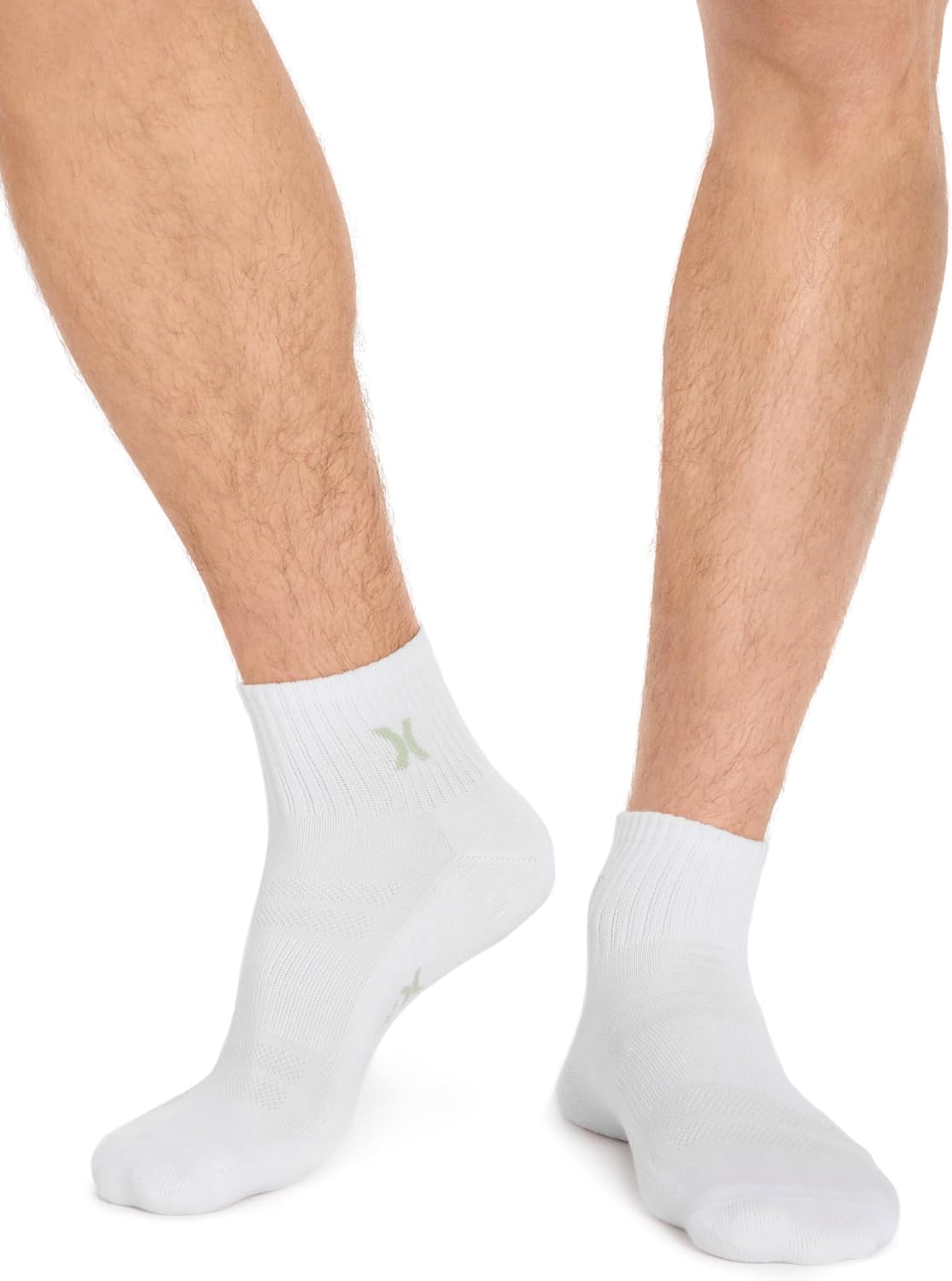 Hurley Mens 8 Pack Sport Cushioned Quarter Crew Socks - Image 3