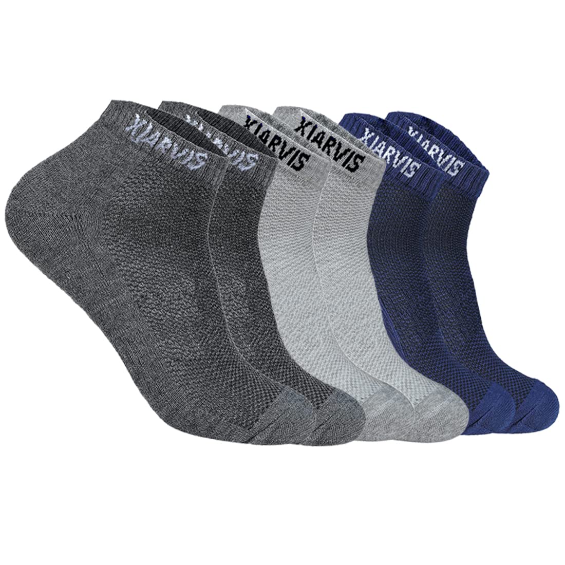 xjarvis Ankle Length Socks for Men & Women - Moisture-Wicking, Odor-Free, Breathable Cotton, Cushioned Half Terry Combo - Ideal for Sports, Gym & Formal Wear - Multicolor, Free Size-picture-38