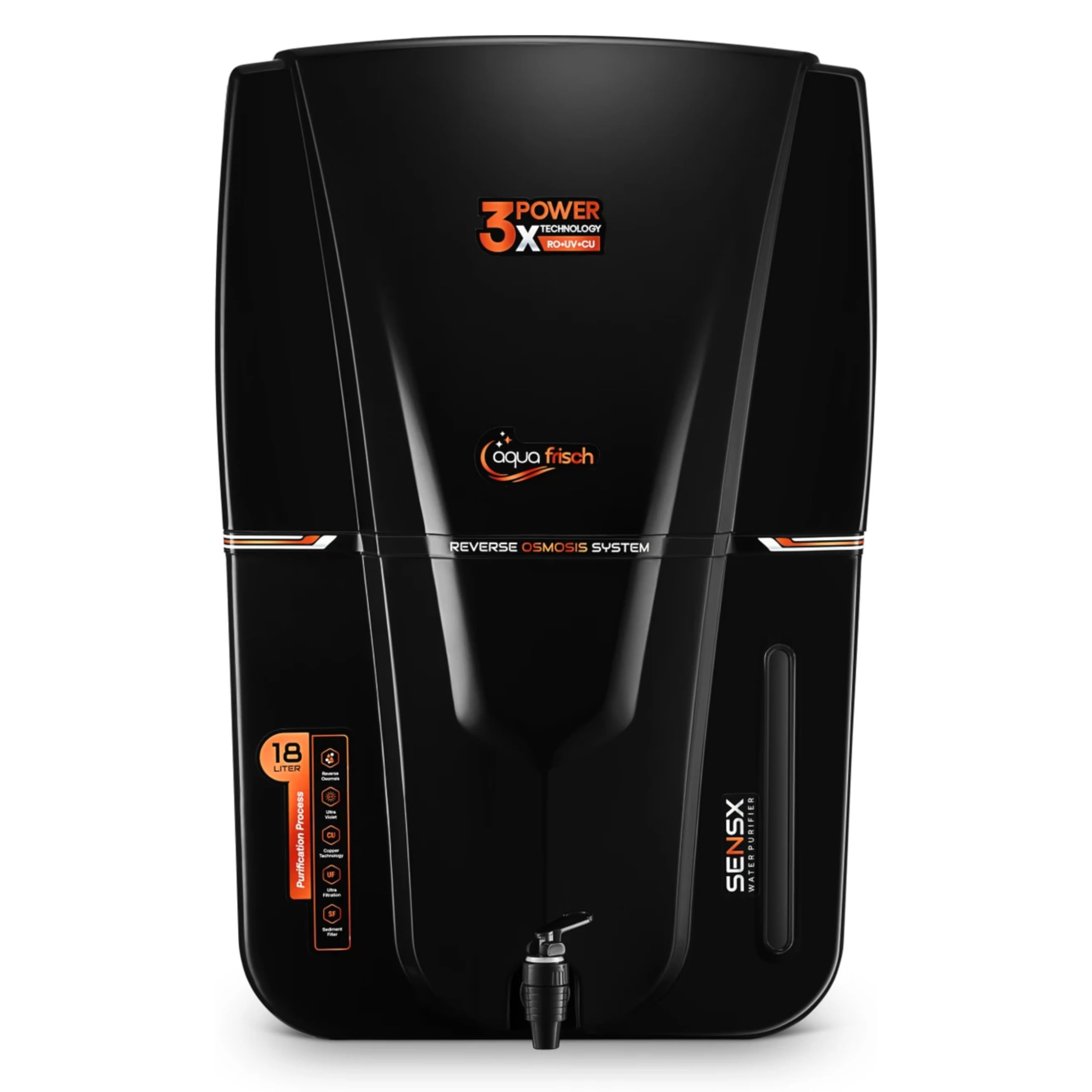 Aqua Frisch Prime 18 L RO + UV + UF + Copper + TDS Control Water Purifier (Black)-picture-13