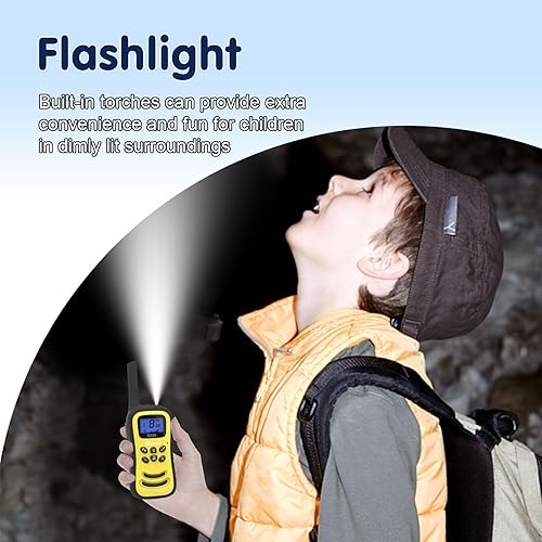 Miniatura 5 de Walkie Talkies para niños, juguetes para niñas de 5 a 13 años, linterna LED, VOX, recargable, fácil de usar, walkie talkies para niños, regalos de