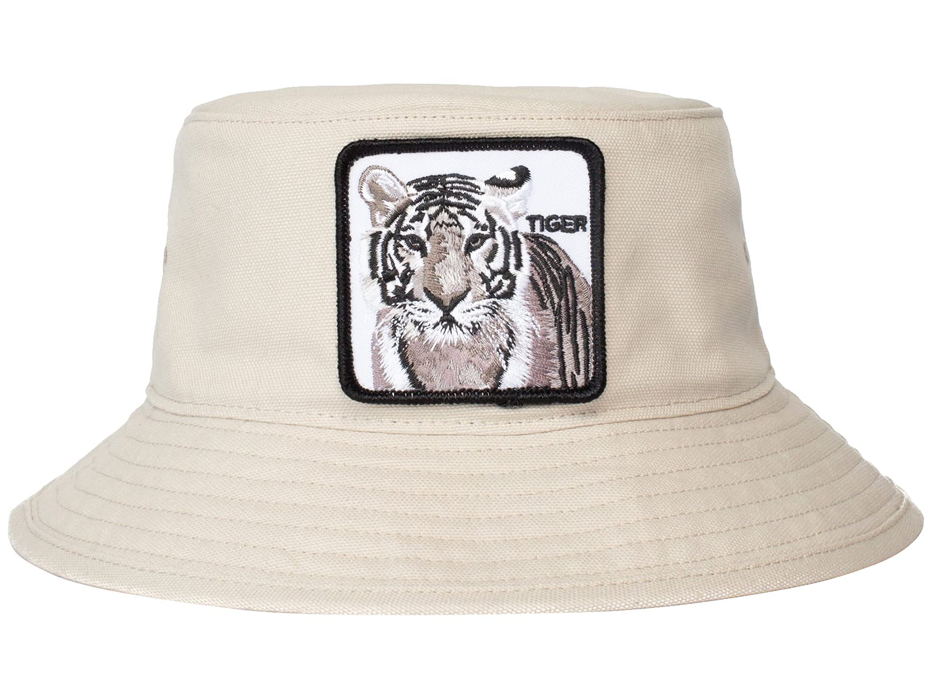 Goorin Bros. Killer Instincts Tiger Bucket Hat in White Color SMALL SIZE Animal Farm Collection Bucket Hat for Men