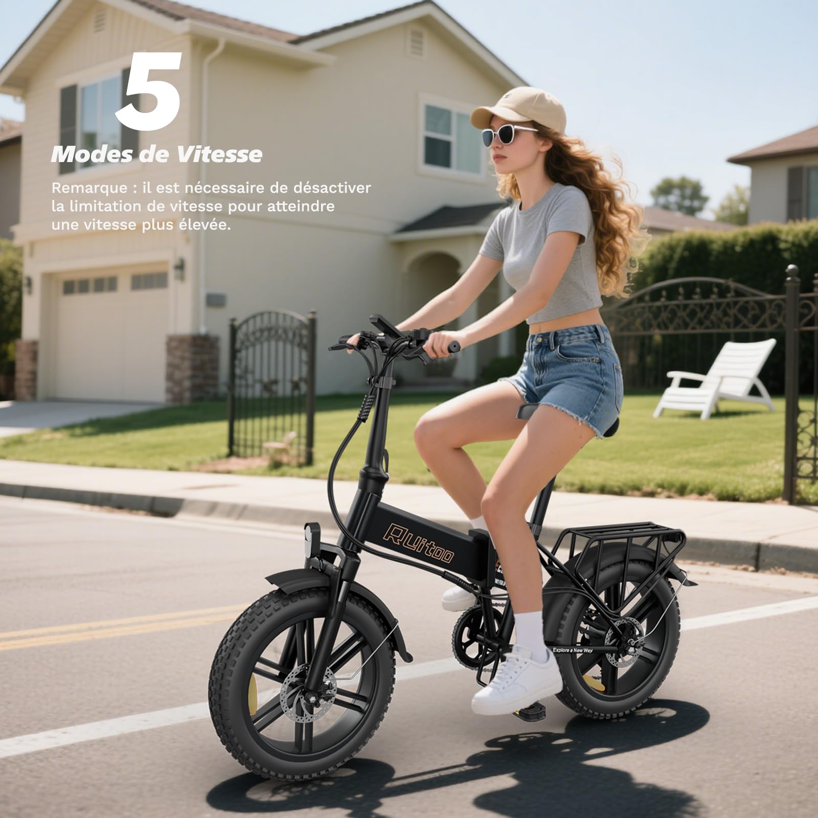 E20 Pro Vélo Électrique – Pliable, Batterie 48 V 13 Ah, Autonomie de 45 à 80 km, Pneus Larges 20"×4.0", Étanchéité IPX5, Écran LCD — Idéal pour la Ville et Le Tout-Terrain