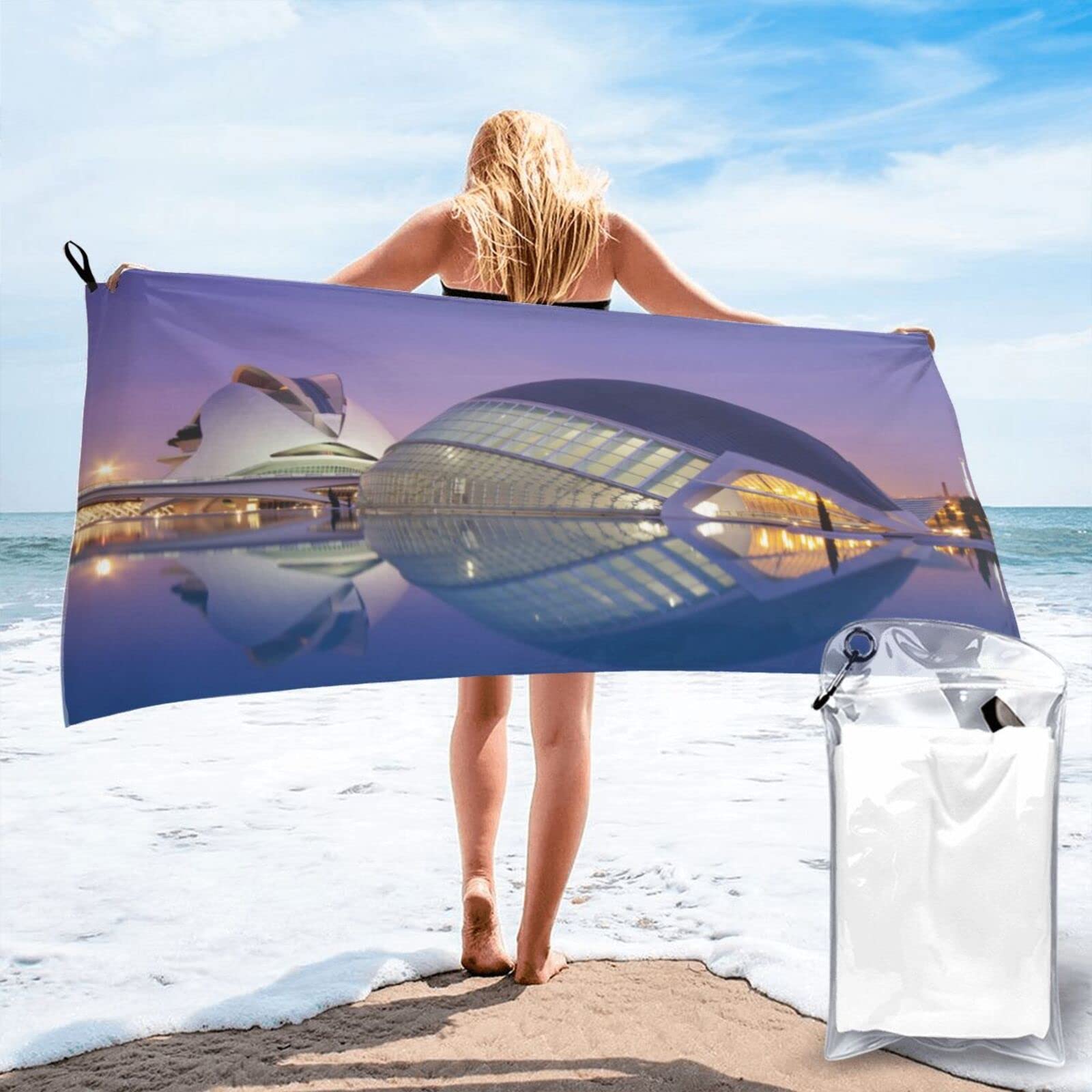 Serviette de plage en microfibre compacte anti odeur pour gym et voyage