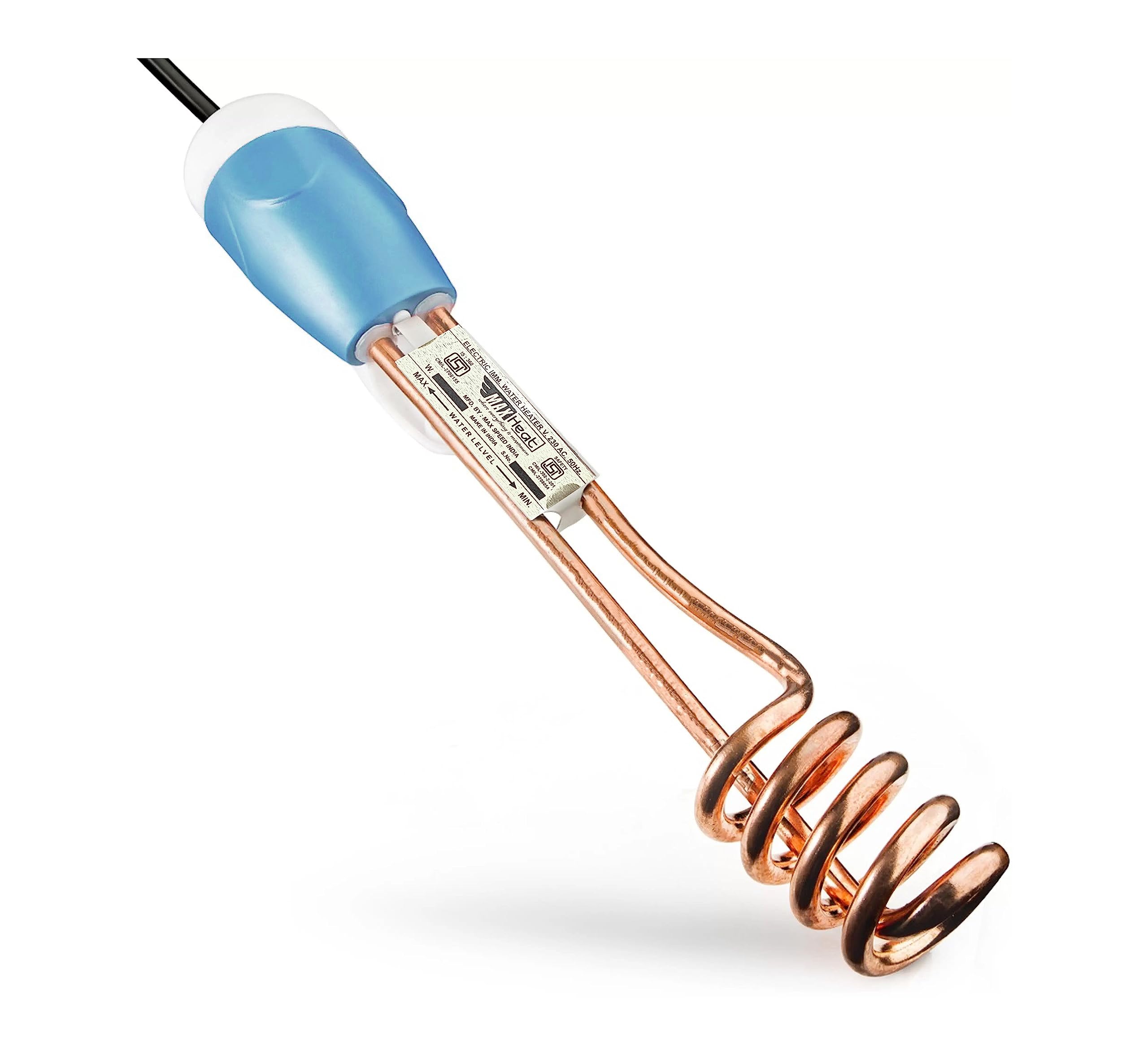 Max Heat Immersion Pure Copper 1500 W Shock Proof Water Heater Rod (Pack Of  1) (Blue) : Amazon.in: Home u0026 Kitchen