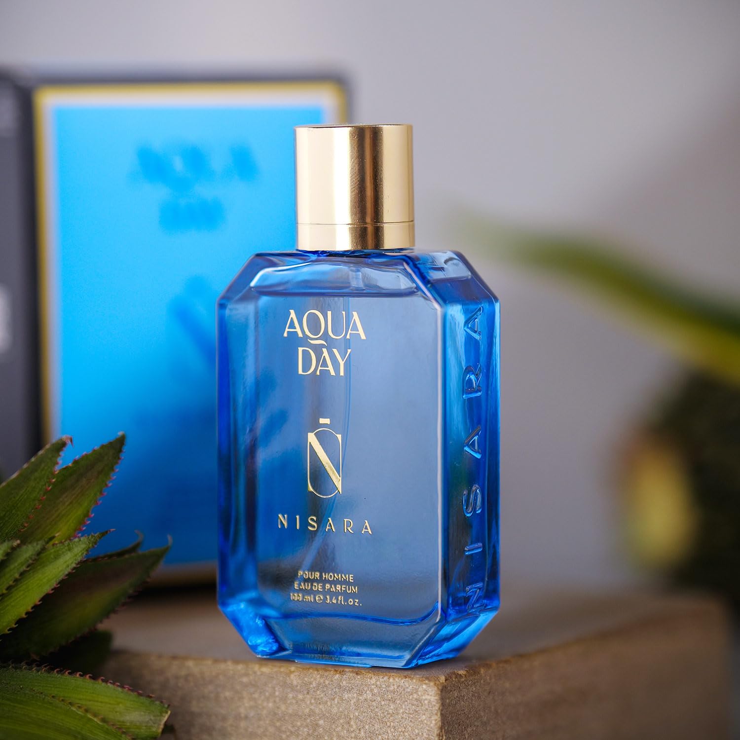 Nisara Aqua Day Fresh Aquatic Perfume for Men -100ml| Long Lasting Eau De Parfum| Citrus, Marine & Musky Fragrance | Lemon, Grapefruit, Ginger, Amber | Premium Perfume Spray for men for summers