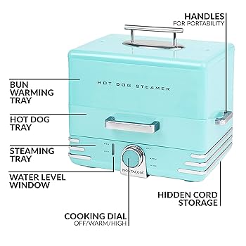 美品　ホットドッグスチーマー　蒸し器 Amazon.co.jp: ホットドッグスチーマーマシン、220Vバン