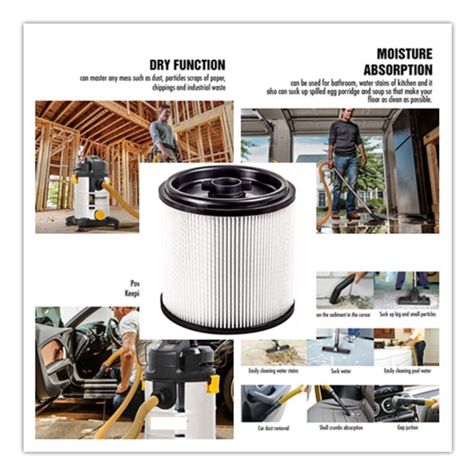 Cartucho De Filtro Para Aspiradora Accesorios Para Vacmaster Para