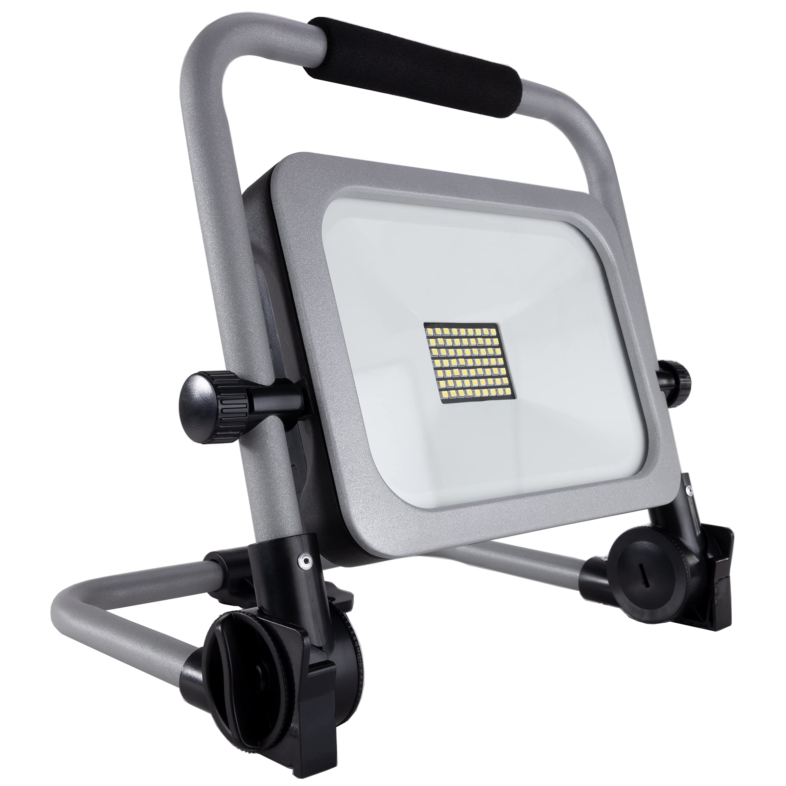 REV 2620013010 BRIGHT, lampa robocza LED z akumulatorem, 30 W, 3000 lm, IP54, srebrno-czarna