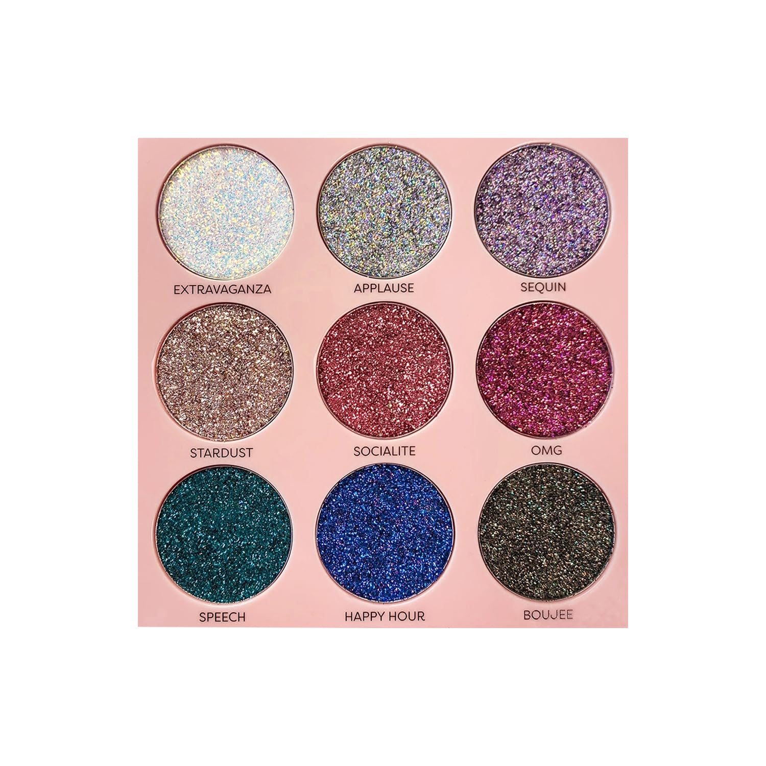 Profusion Cosmetics 20th Anniversary Pressed Glitter Palette (Silver)