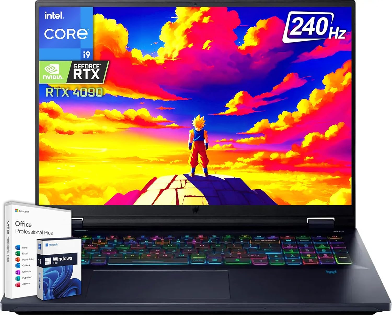 acer Predator Helios 18 Gaming Laptop, 18″ WQXGA 240Hz, Intel 24-Core i9-14900HX, GeForce RTX 4090, 64 GB DDR5 RAM, 4 TB SSD, Backlit, Wi-Fi 7, Microsoft Office Lifetime License & Windows 11 Pro