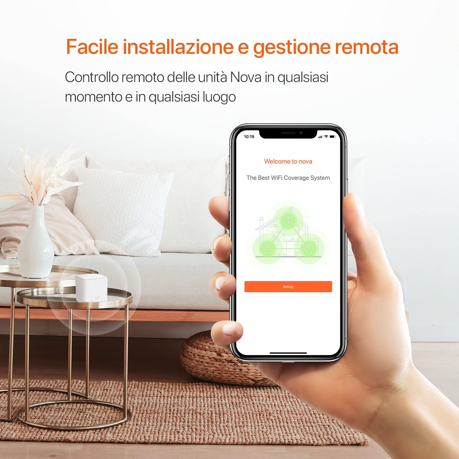 Tenda Nova MW5G Wi-Fi Mesh, AC1200 Dual Band con Copertura Fino a 200 m2, 2 Porte Gigabit Ethernet, Controllo Genitori, Controllo Remoto, Rete Ospite, Roaming Wireless, Confezione da 2, Bianco