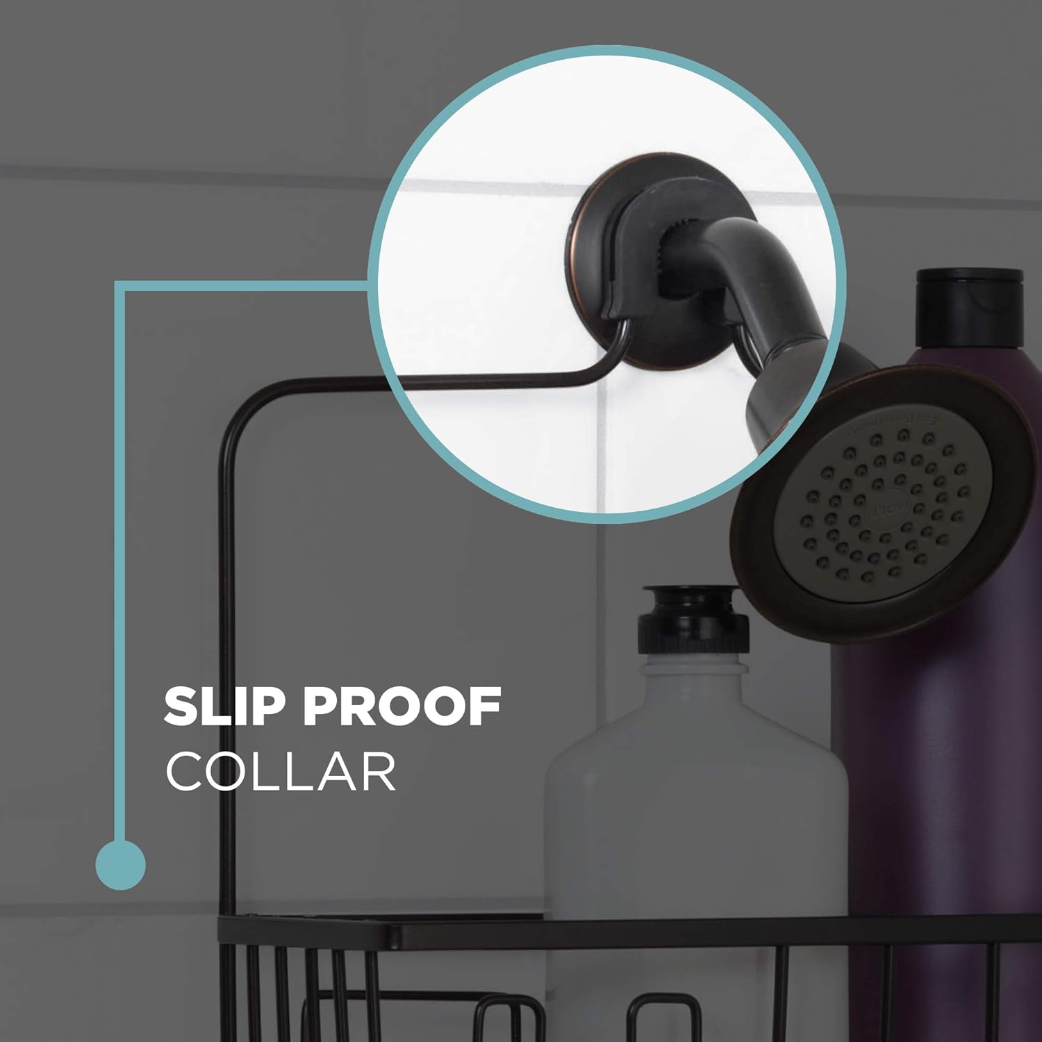 Zenna Home Shower Caddy Hanging Bathroom Organizer, Steel Shower Rack with 2 Shelves and Razor Hooks, Rust-Resistant Over Shower Head Caddy Featuring Inverted Bottle Storage, Oil Rubbed Bronze