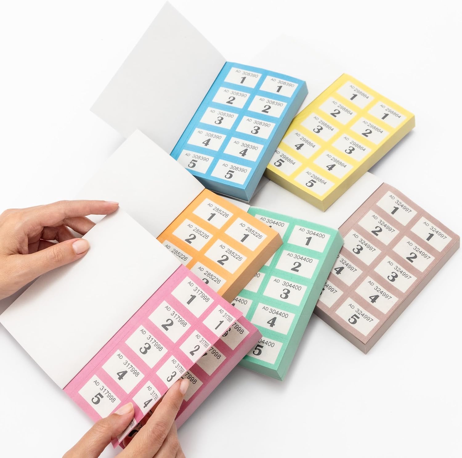 Ticket Tombola Carnet De 1000 Tickets De Vestiaire - Numérotés, Couleurs Assorties Ticket Tombola Numéroté