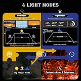 hygger luce acquario, lampada acquario led, illuminazione acquario con controller, 3 modalità con timer, 9 colori, luminosità 10, supporti estensibili, 16W, 30-45CM (24W (60-75cm)) - 5