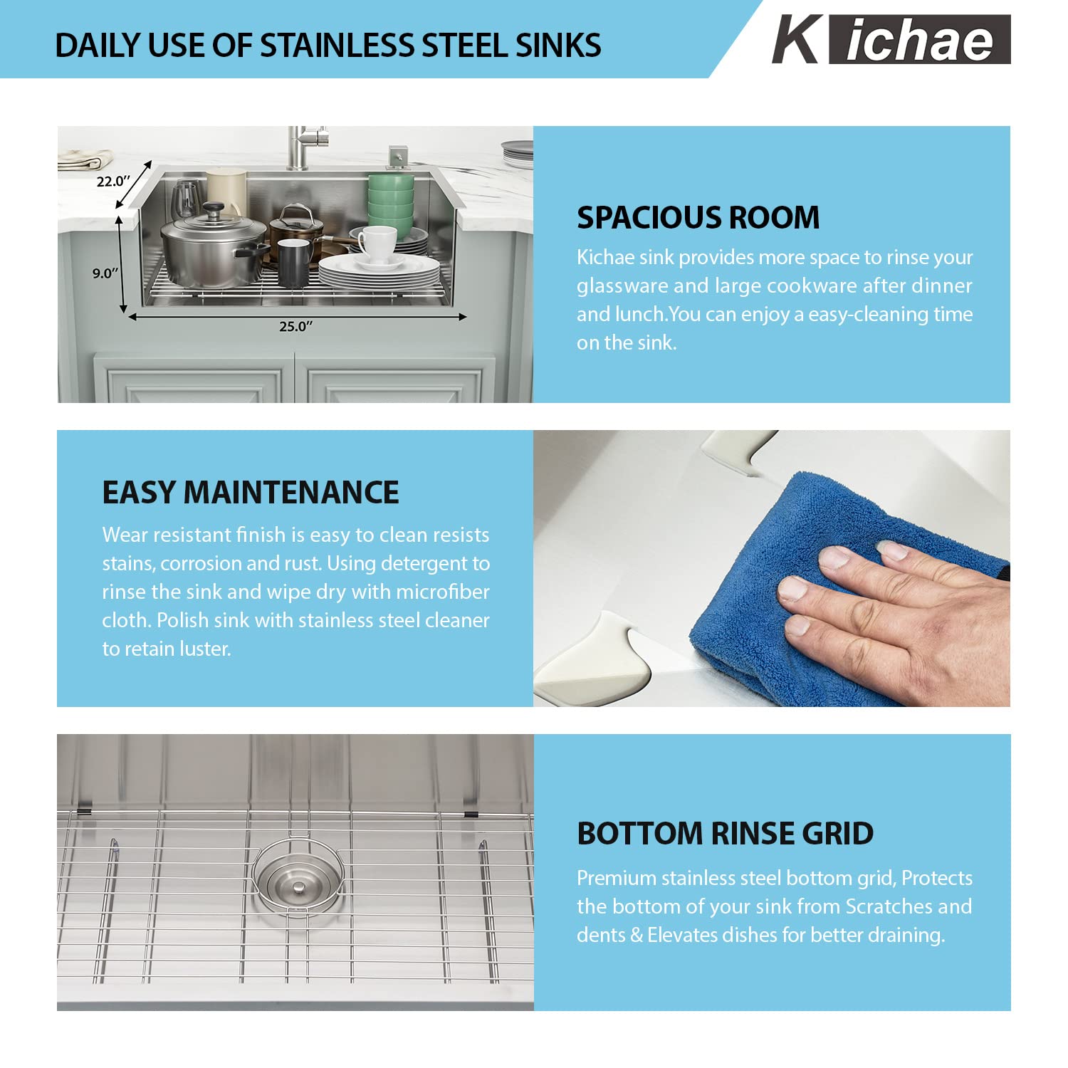 25 Inch Drop In Kitchen Sink Workstation 25 X 22 Drop