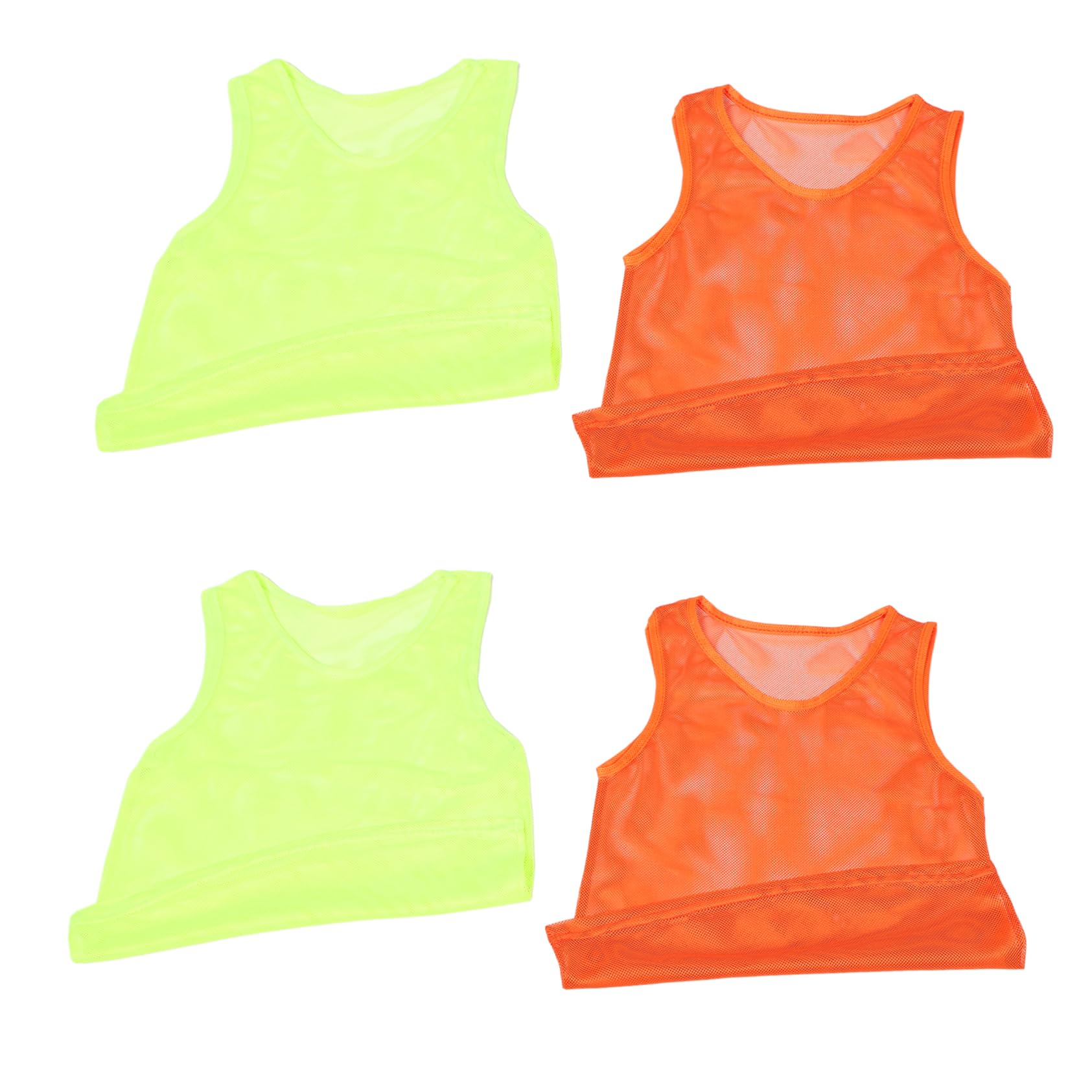 BRIGHTFUFU 12pcs Kids Soccer Training Vests Breathable Sports Pinnies for Youth Team Sleevesless Washable Soccer Basketball Practice Equipment