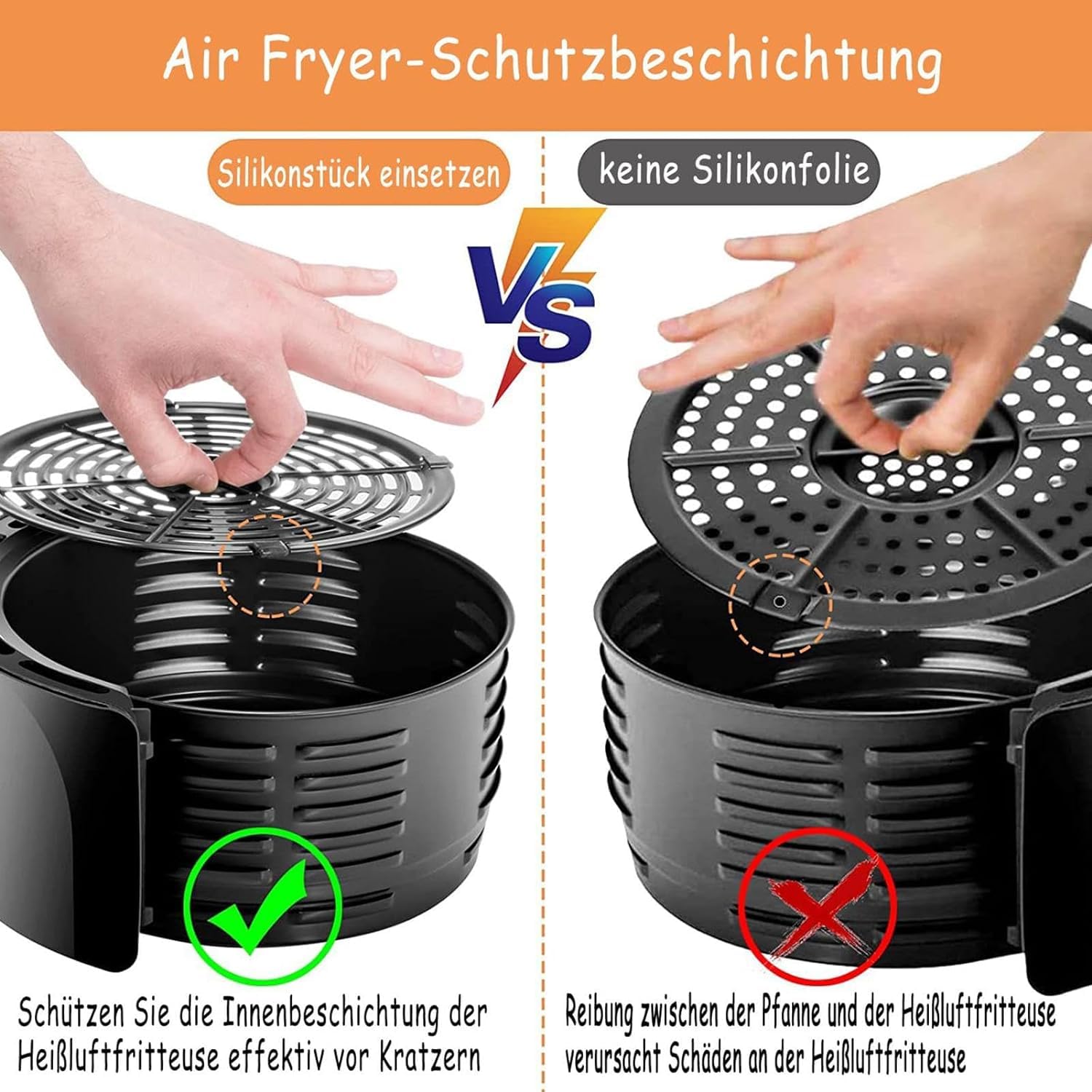 LNYMZD Pack of 10 Black Rubber Feet for Hot Air Fryers Tabs Tips - Image 4