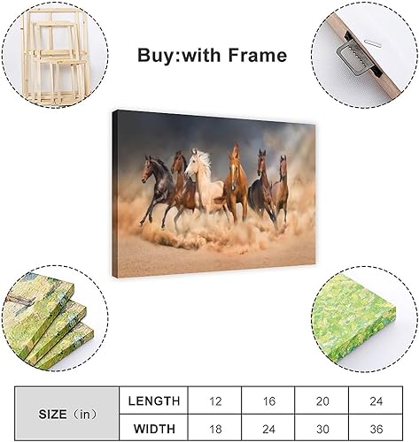 Miniatura 2 de Fyzuf Póster de caballo salvaje con retrato de animales modernos, decoración de pared, pinturas impresas para sala de estar, dormitorio, estilo