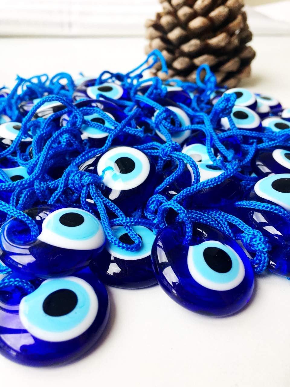 Bion, Evil Eye Beads, Talisman Charm (Blue 250 PCS-1.36")
