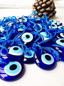 Bion, Evil Eye Beads, Talisman Charm (Blue -1.36 50pcs)