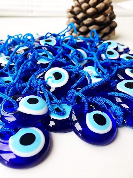 Bion, Evil Eye Beads, Talisman Charm (Blue -1.36 50pcs)