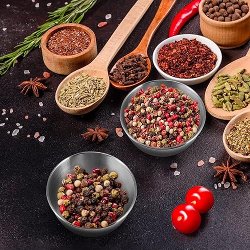 Miniatura 4 de Paquete de 10 platos de salsa de acero inoxidable de 3.3 pulgadas, mini platillos individuales, platos redondos para condimentos para sushi, platos