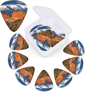Pikes Peak Colorado print Guitar Picks 12 Pack Personalized Guitar Picks with Storage Box Guitar Accessories for Ukulele Electric Acoustic Guitars Bass