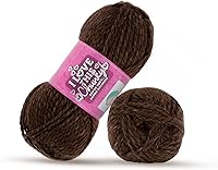 Vista 10 de Me encanta este ovillo de hilo grueso y voluminoso para ganchillo y tejer – ovillo de hilo suave – 100 yardas de hilo 100% acrílico para tejer