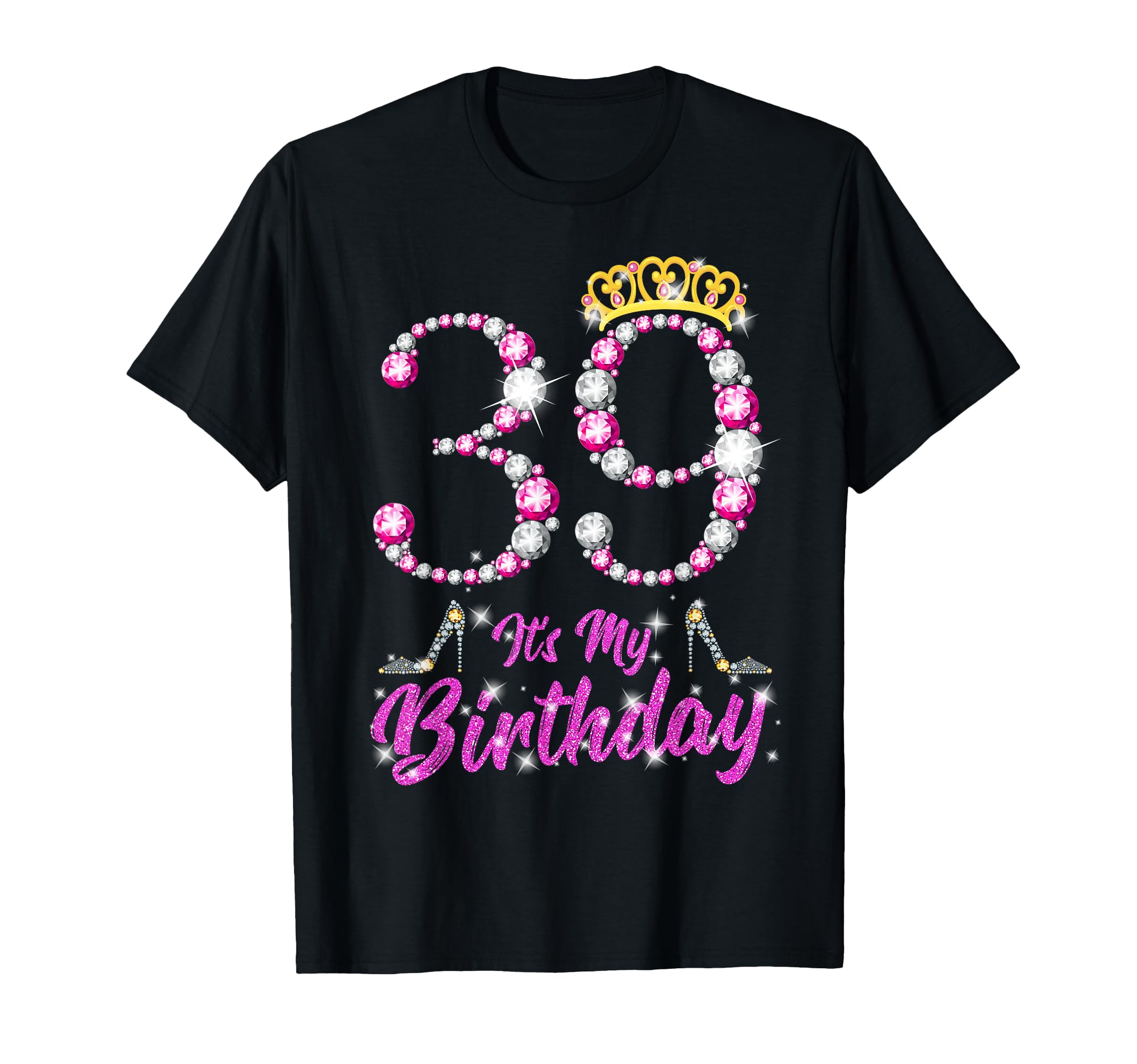It's My 39th Birthday Queen Tiara Shoes 39 Yrs Old Bday Gift T-Shirt