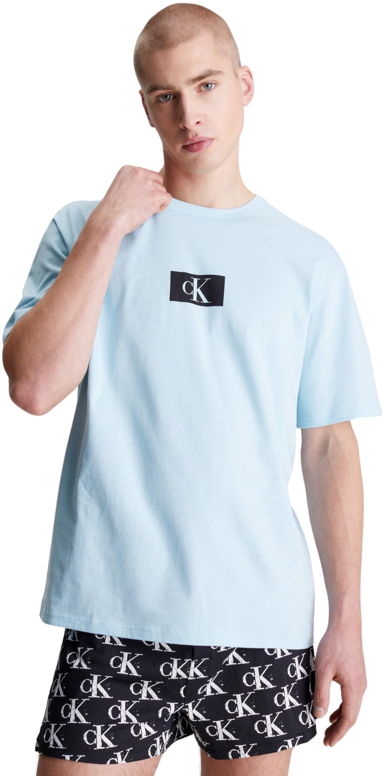 Calvin Klein Camiseta de Manga Corta para Hombre Cuello Redondo