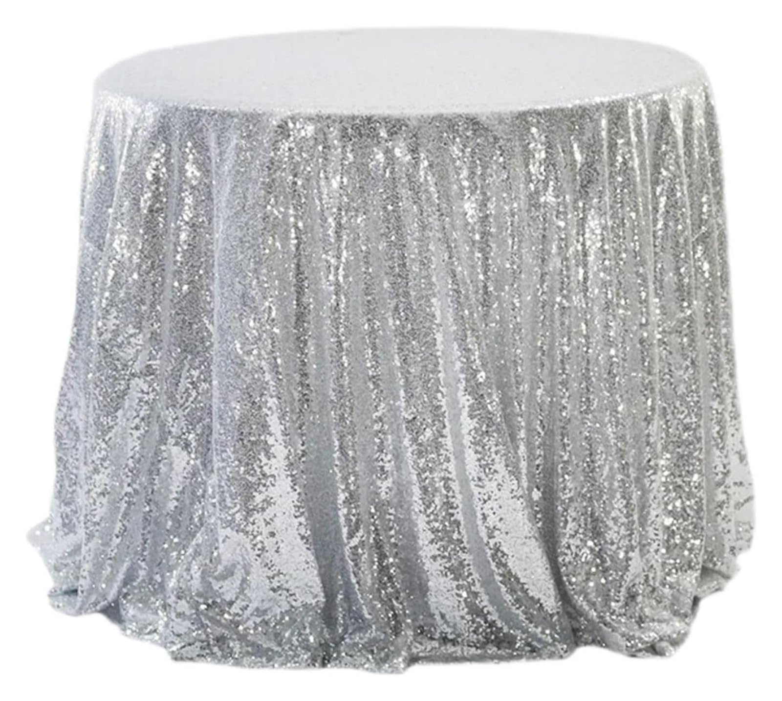 Nappe ronde paillettes multicolore argent 120cm, l'élégance supérieure pour vos tables de banquet