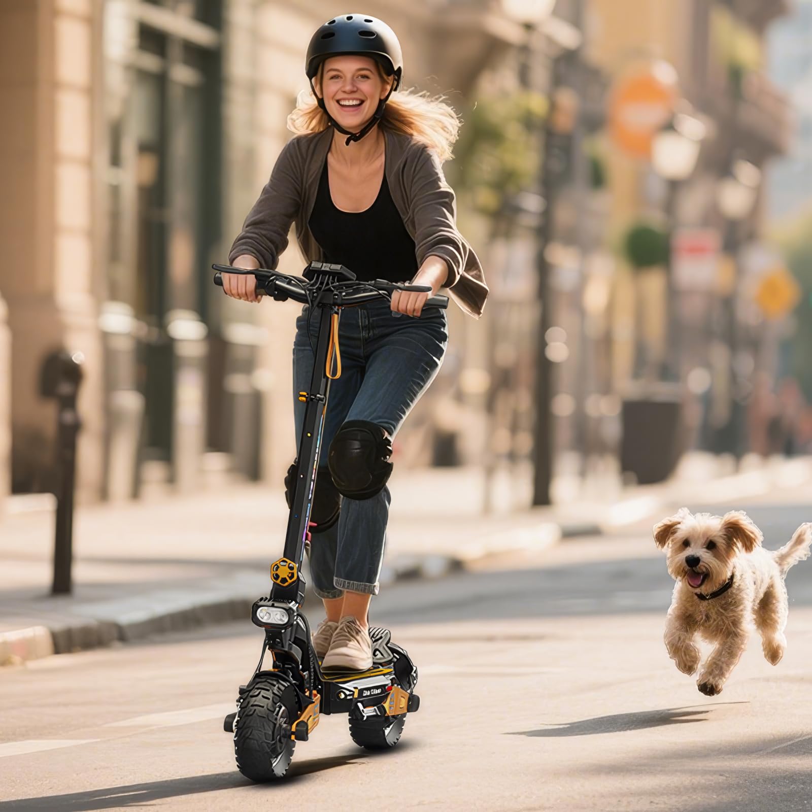 T2 Master Trottinette Électrique, Autonomie Max 65KM, Double Moteur, Batterie 52V 20.8Ah, Pneus Tout-Terrain 10 Pouces, 3 Mode de Vitesse, Affichage Intelligent, Facile à Plier