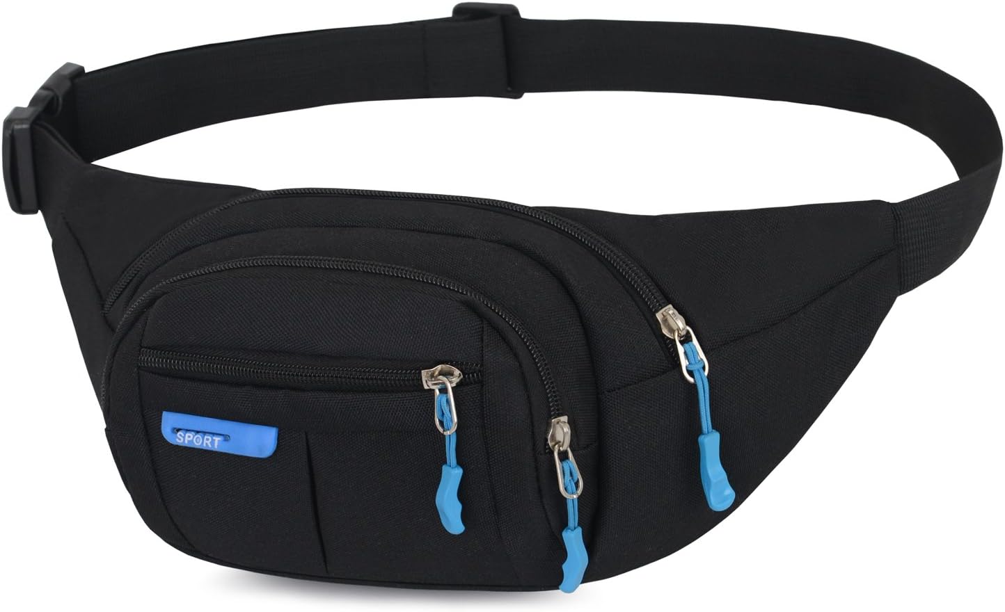 Waterproof Bum Bag Waist Fanny Packs Travel Hiking Outdoor Sport Money Hip Bag Pouch Pack Holiday Running Belt (BlackⅠ)