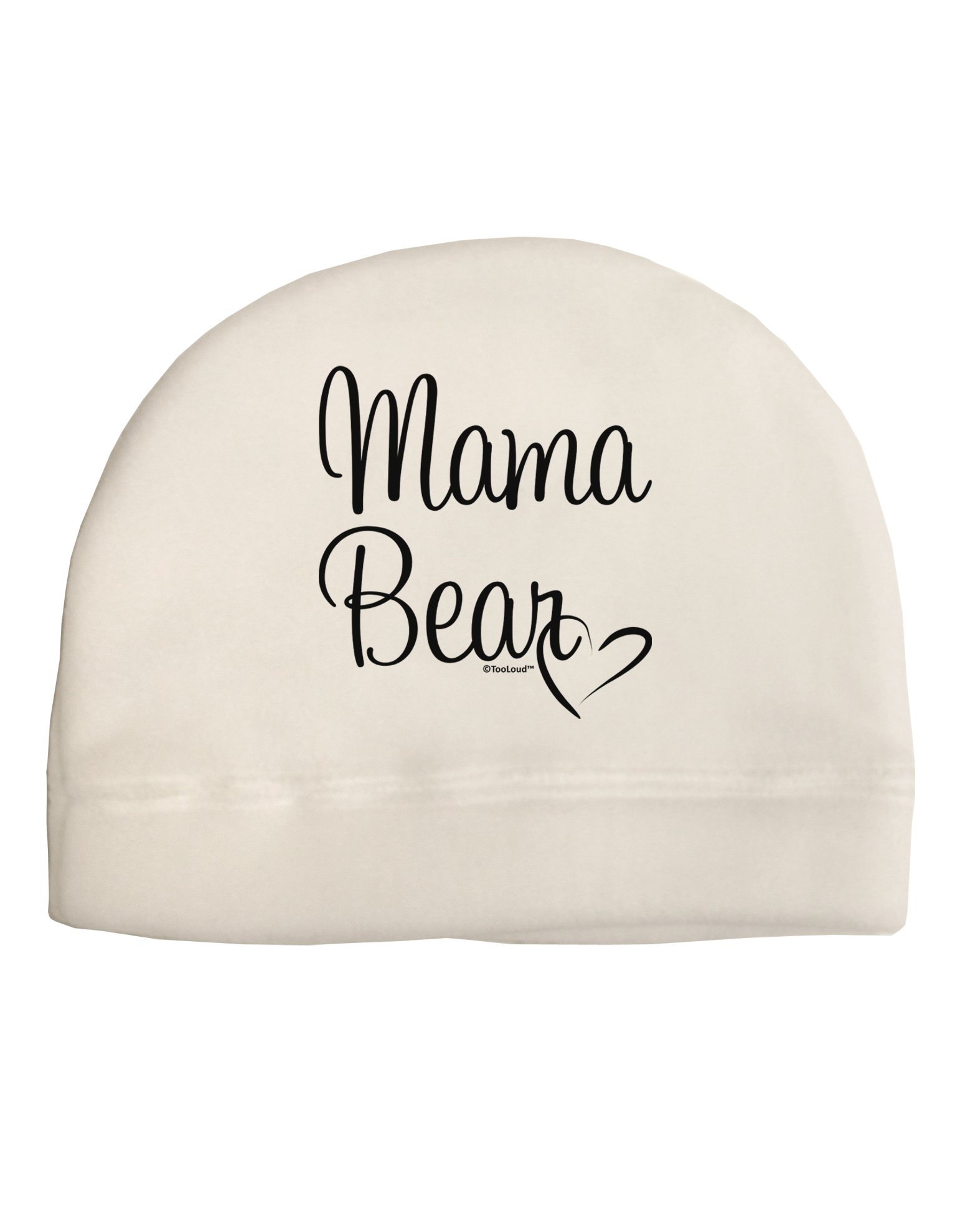 TOOLOUD Mama Bear with Heart - Mom Design Child Fleece Beanie Cap Hat White