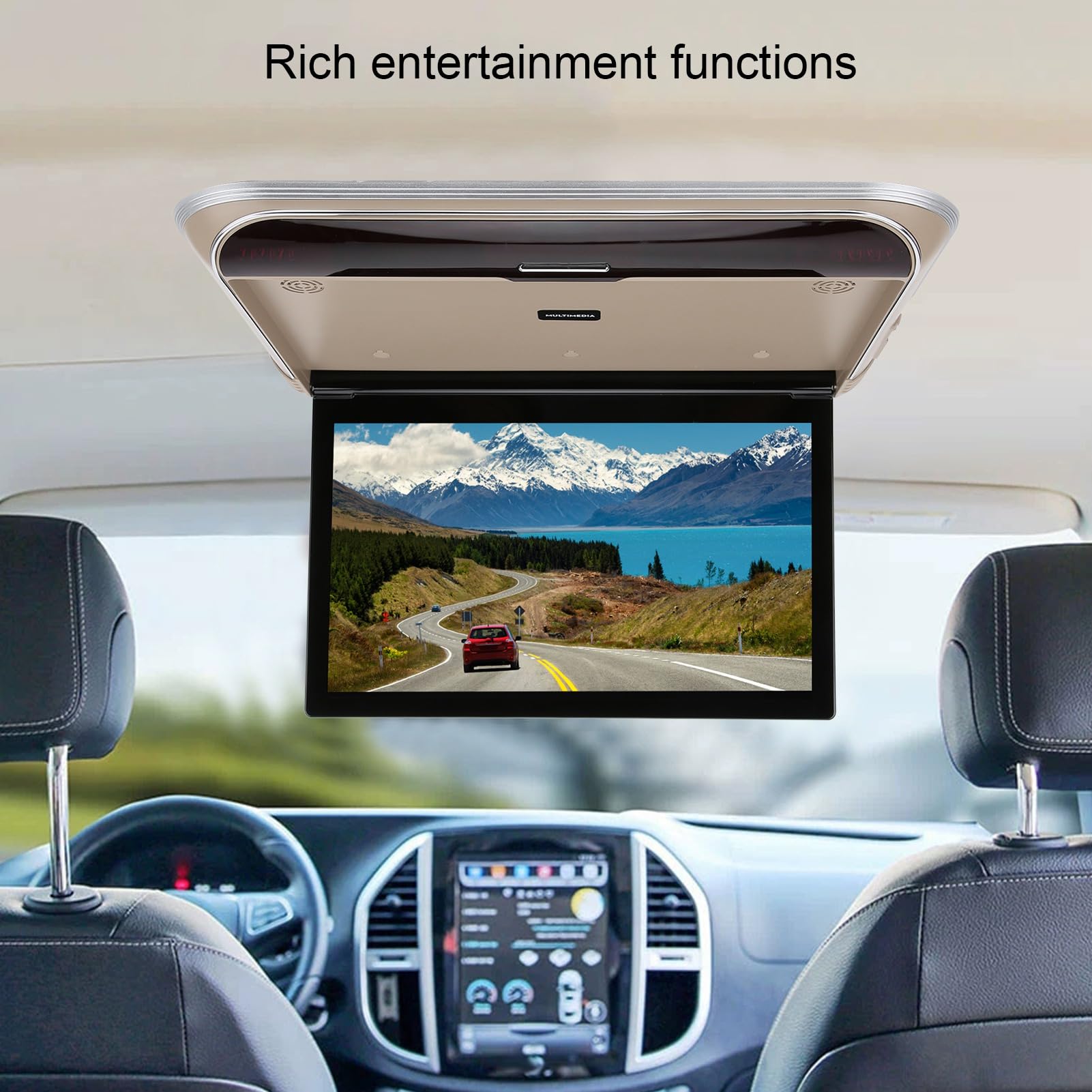 Reproductor de Techo para Coche MP5 17,3 Pulgadas HD 1080P USB Monitor DigitalCompatible WiFi