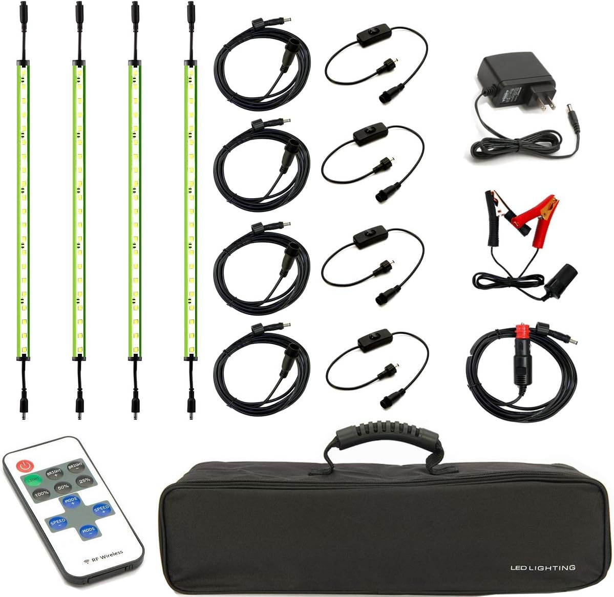 RV Awning Lights Magnetic LED Camping, Pop Up Canopy Tent, Truck Bed, RV Awning Lights, Under Cabinet Lighting, Closet Light, 12v and 110v Adapters
