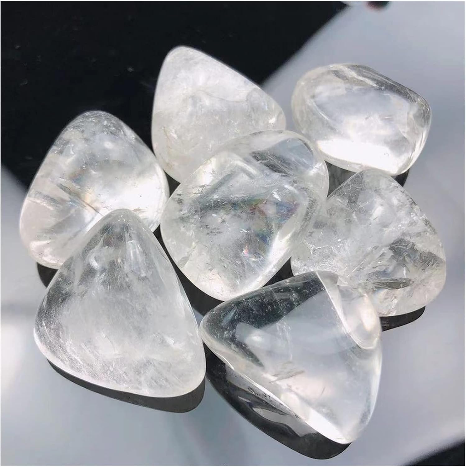 FIDEMM Natural Crystal Rough 100g Large Polished Rose Quartz Citrine Natural Stones Amethyst Black Obsidian Stone Labradorite Tiger's Eye Room Decoration (Color : Aventurine 1.5-2cm, Size : 100g)