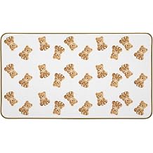 Bear Nursery Decor Rug, Brown Bear Door Mat Outdoor Indoor Entrance, Cute Bears Animal Welcome Mats for Kids Girls Room Nursery Playroom Bedroom Bathroom, 17x30 Inches
