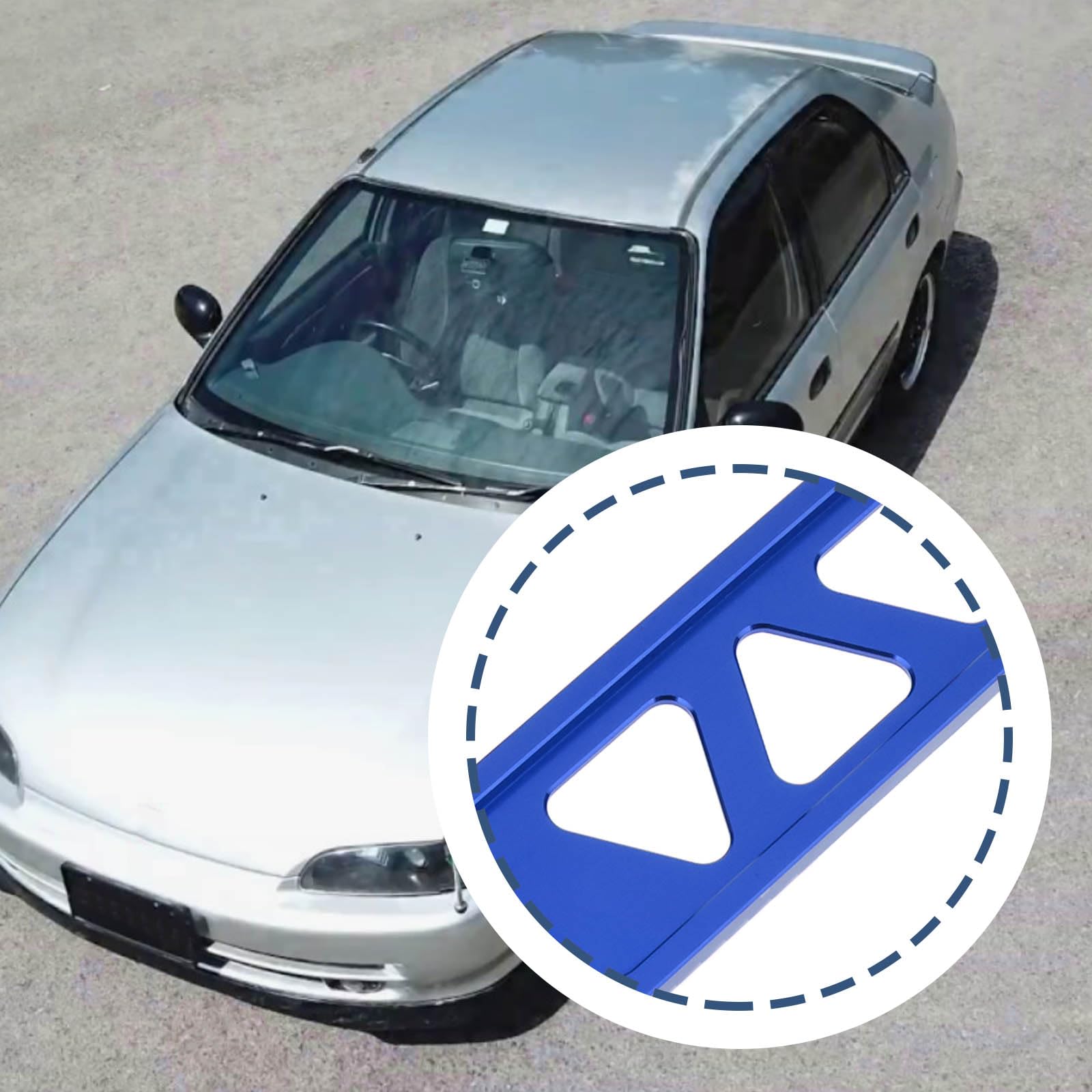 SG Store 1 Juego de Soporte Fijo de Aleación Azul para Batería de Coche Compatible con Honda Civic EG EK S2000 Compatible con Acura